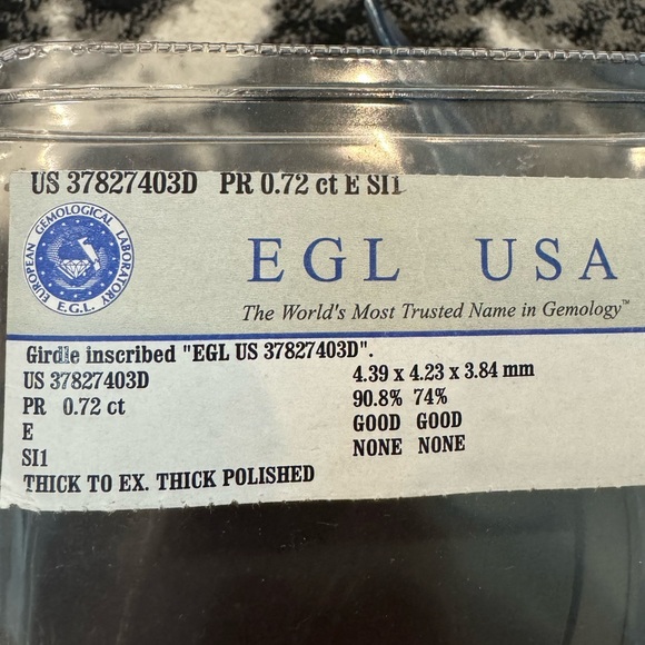 .72 carat princess cut - Picture 5 of 5